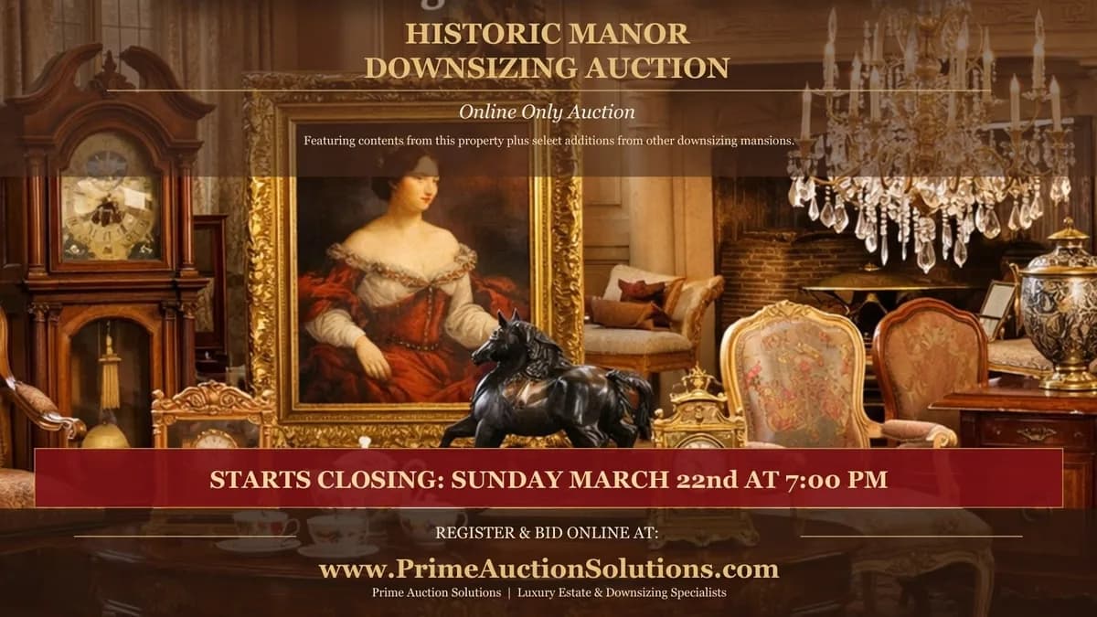 Historic Manor Downsizing Auction — featured auction photograph
